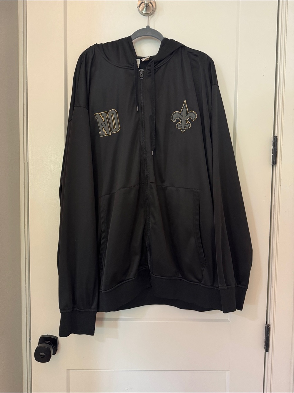 Fanatics Black New Orleans Saints Lightweight Hoodie Jacket
